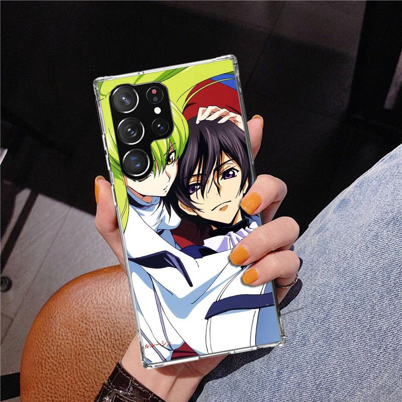 Чехол для телефона с аниме Code Geass для Samsung Galaxy S24 S25 Edge S26 Ultra S23 S22 S21 Plus S20 FE + Персонализированный чехол с принтом Galaxy