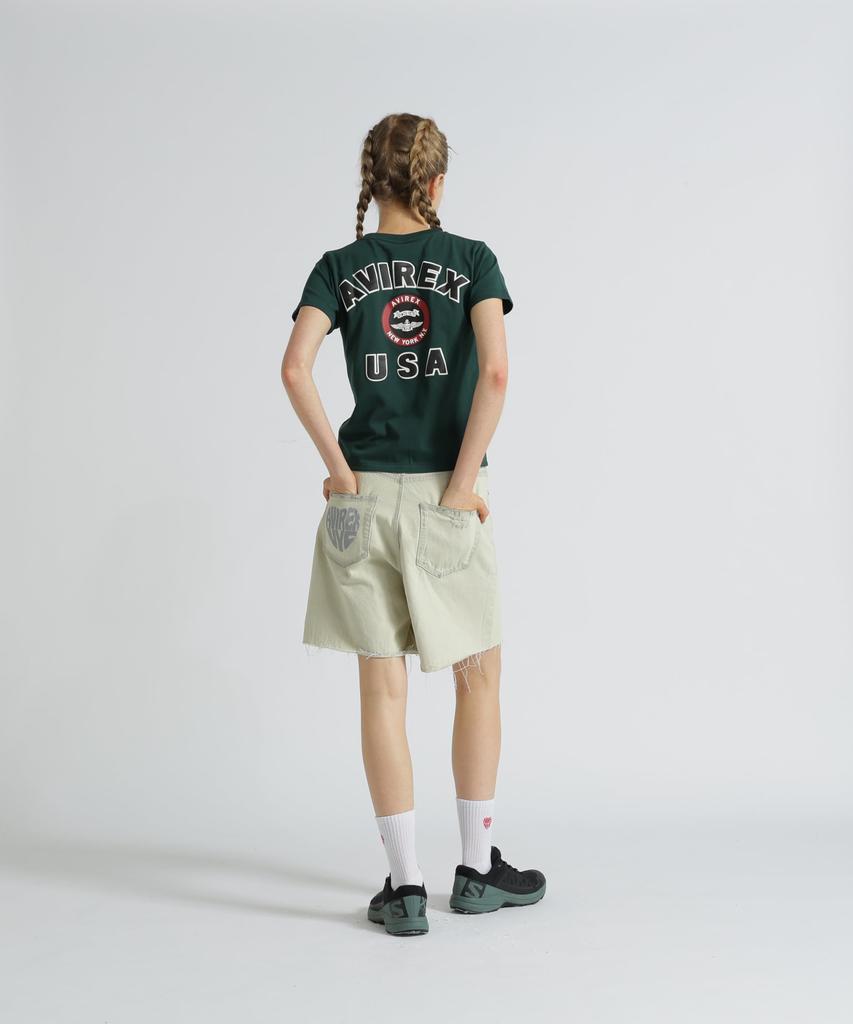 AVIREX HEART SHORT PANTS women's M 033 off-white 783-5211701