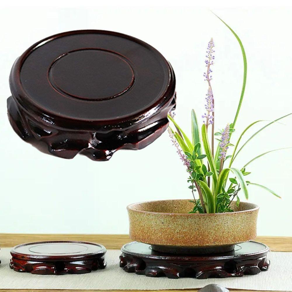 Wooden Planters Stand Ornaments Display Plant Caddy Stand New Pot Trays Garden Supplies