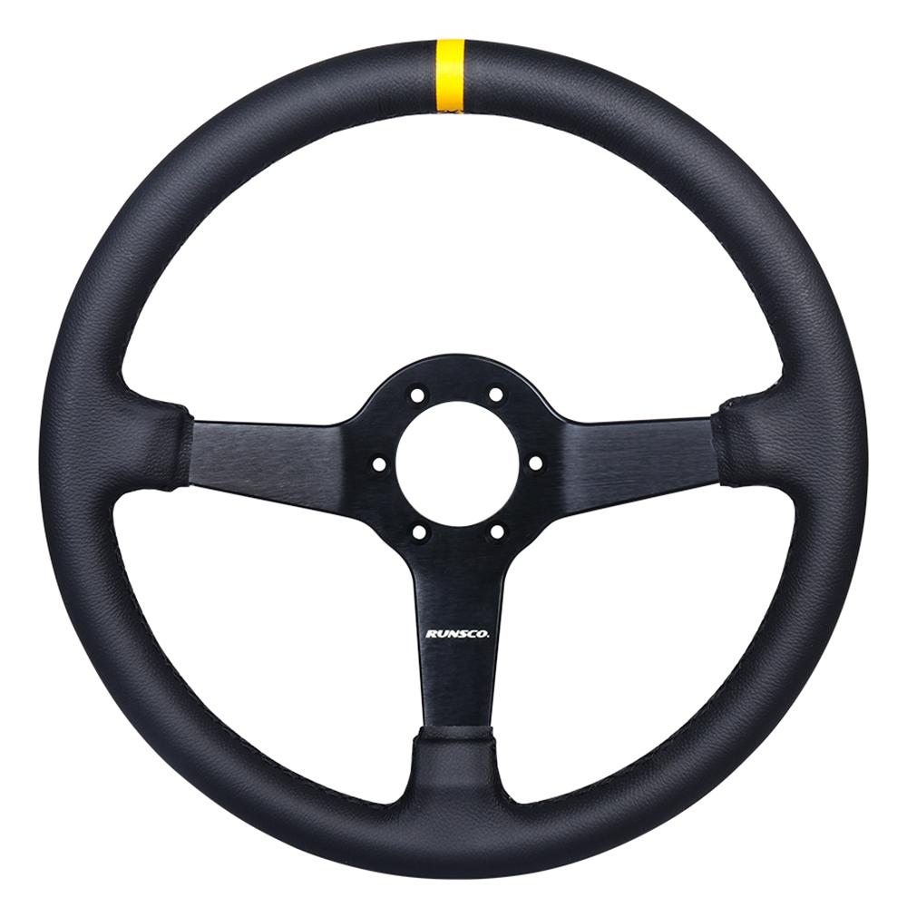 350mm/14Inch Car Steering Wheel Suede/Real Leather Drift Racing Game Simulator Steering Wheel Universal
