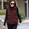 New Women's Lightweight Sleeveless Jacket Hooded Solid Color Thickened Warm Sports Casual Loose Cotton Jacket