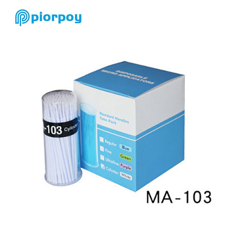 PIORPOY 400Pcs/Box Dental Micro Brush Dental Disposable Micro Applicator Bendable Long Shank Oral Teeth Whitening Extension Tool