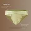 Men Briefs Mid-rise Contrast Color Panties with Scrotum Support Mercerated Waistband High Elasticity Underwear