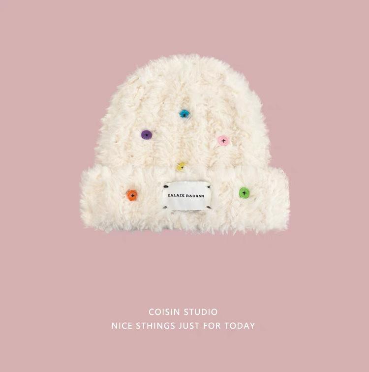 Уютная плюшевая шапка Lei Feng с ушками медведя: Утолщенная зимняя защитная шапка для ушей для женщин