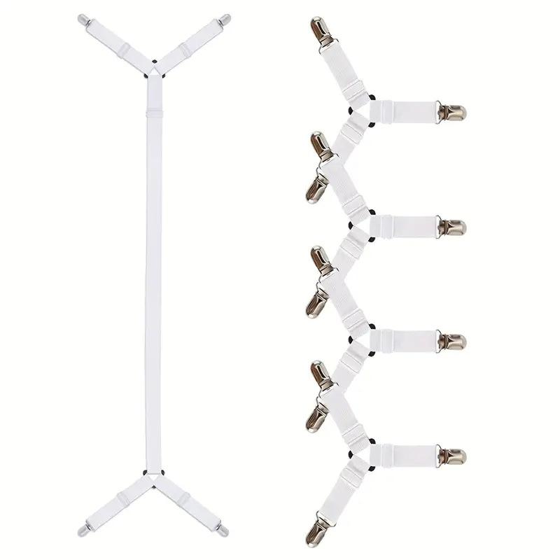 Держатель простыни, регулируемый, эластичный, 12 зажимов, фиксированный держатель, зажим для матраса, застежки, чехлы, одеяла, захваты, фиксирующий нескользящий ремень