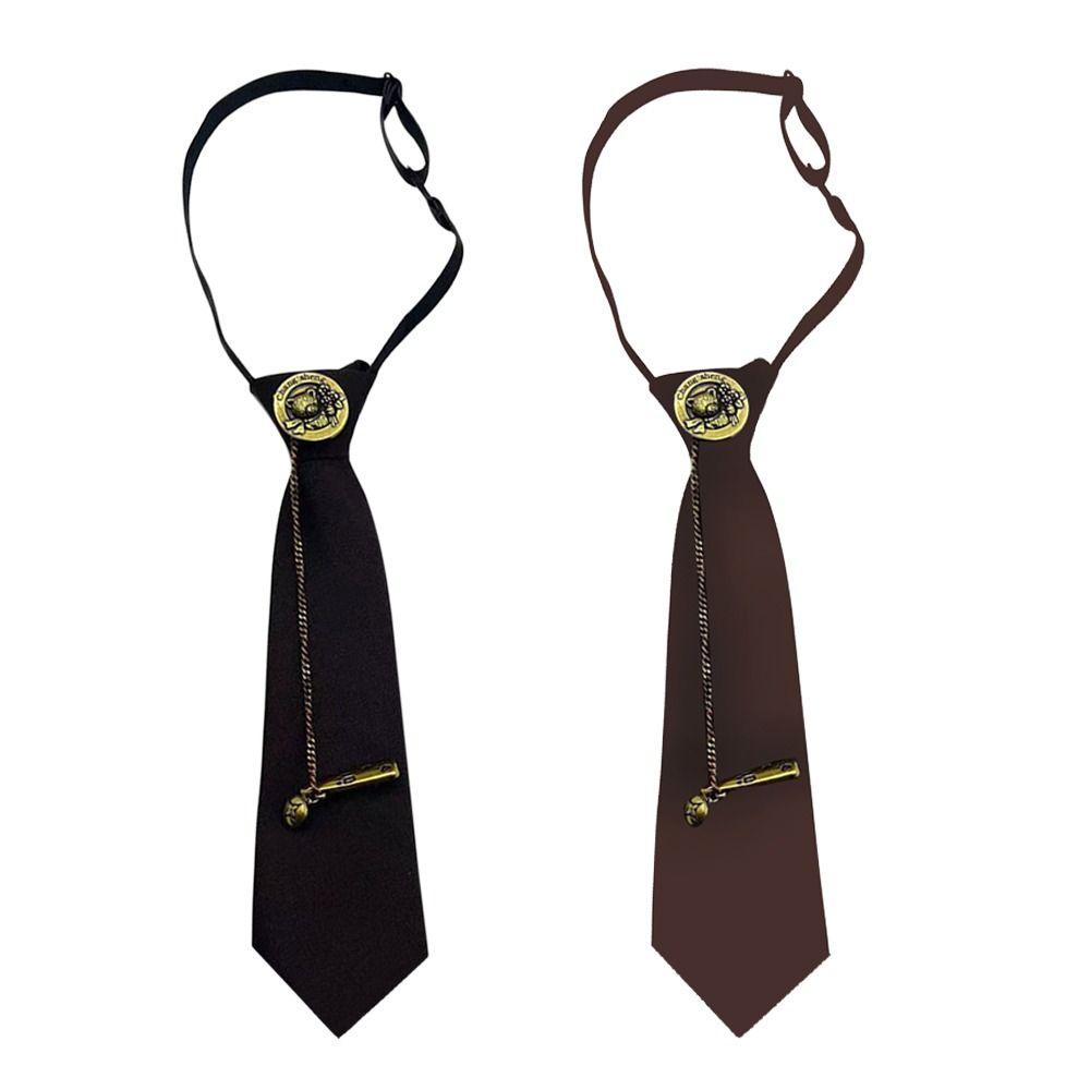 Japanese Chain Necktie Pre Tied Bowtie Neckwear Fashion JK Neck Tie for Men Women