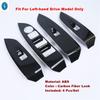 Matte / Carbon Fiber Look Car Door Handle Window Lift Switch Button Panel Cover Trim Accessories For Mazda CX-3 CX3 2015 -