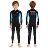 Kids Full Wetsuit Snorkeling Diving Surfing Warm Thermal Long Sleeve Pants UV Protection Black Light Blue