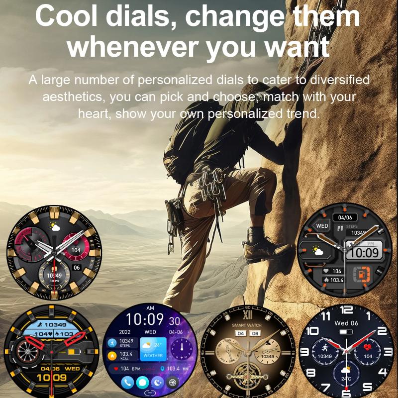 2025 Новинка для Android ios Новые AMOLED умные часы для мужчин с фонариком Спортивные водонепроницаемые фитнес-трекеры Bluetooth Call Smartwatch Man+Box