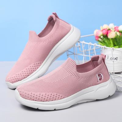 Осенняя обувь для ходьбы мужская и женская с одинаковой мягкой подошвой, удобные летящие тканые одинарные туфли для женщин среднего и пожилого возраста, нескользящая повседневная обувь для ходьбы