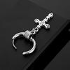 1 шт. серьги-кресты из нержавеющей стали для женщин и мужчин, крутые панк-украшения, пирсинг, круглая пряжка для ушей, висячие серьги, подарки