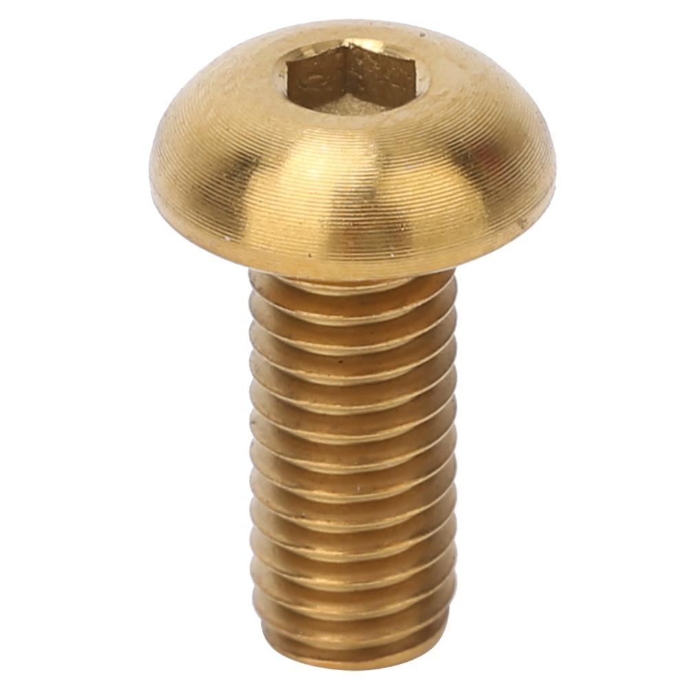 Упаковка из 5 шт. Титановый сплав M5*12 Болты для флягодержателя велосипеда M5*10 Винты для дискового тормоза(M5*12 Золотой