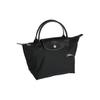 Longchamp Le Pliage Club 23 Сумка-шоппер из нейлонового холста с короткими ручками, большая вместимость, сумка-пельмень, сумка-тоут, маленькие женские сумки-тоут, Черный 1621619001