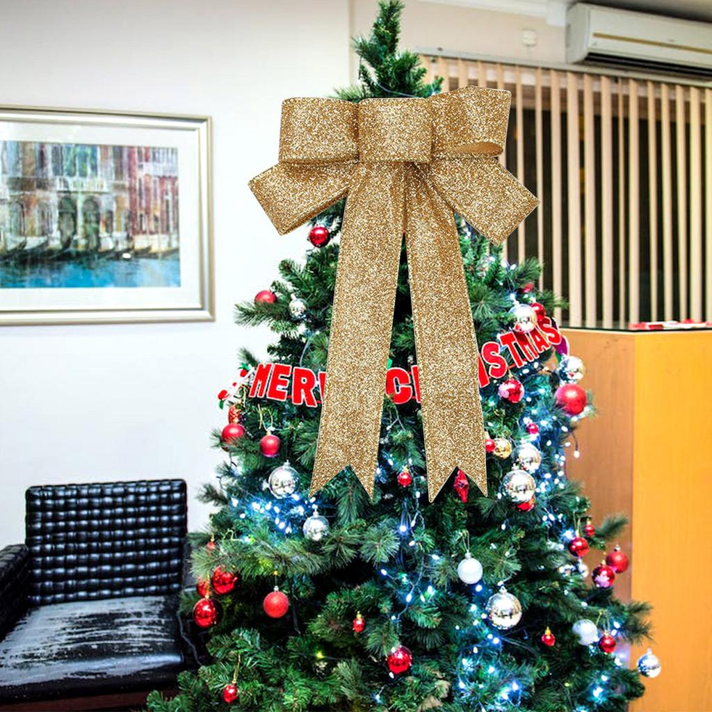 Ленточный венок, бант шириной 10 дюймов, длинный хвост 18 дюймов, лента для рождественской елки, зимние украшения, рождественский декор, декор входной двери