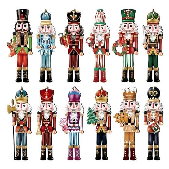 Подвеска в виде солдата-щелкунчика, деревянная подвеска в виде щелкунчика, праздничное украшение для рождественской елки, новогодние подарки, декор для вечеринки
