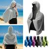 Ледяной пляжный пончо-накидка Быстросохнущее Супервпитывающее С капюшоном Оверсайз Полотенце-обертка 4-в-1 для плавания Пляжного бассейна Путешествий