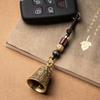 Vintage Brass Tibetan Buddhism Mantra- Bell Keychains Lanyard Pendants Handmade Rope Car for Key Chain Rings Hanging Jew