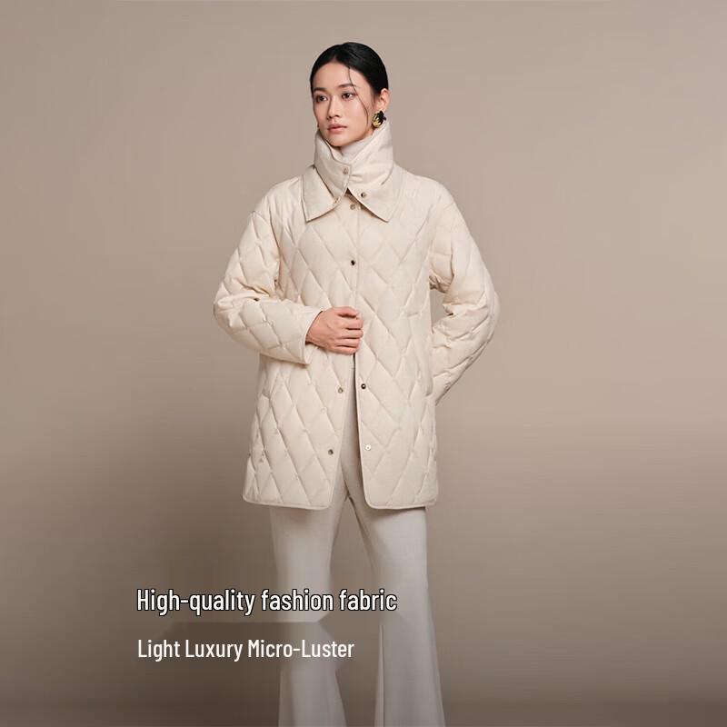 BOSIDENG B250134156 Detachable Collar Diamond Quilted Down Jacket