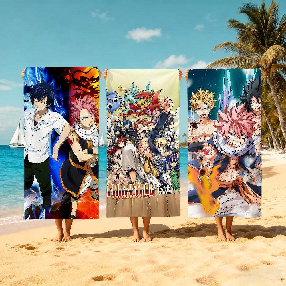 F-fairy T-tail 100 cute Towel Large Y-yEARS Quick-Drying Microfiber soft Beach Towel for Travel Fitness Sauna Bathing Camping