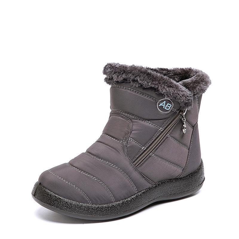 35-43 Women's Warm and Waterproof Cotton Shoes Nylon Snow Boots Winter Ankle Boots Non-slip Short Boots