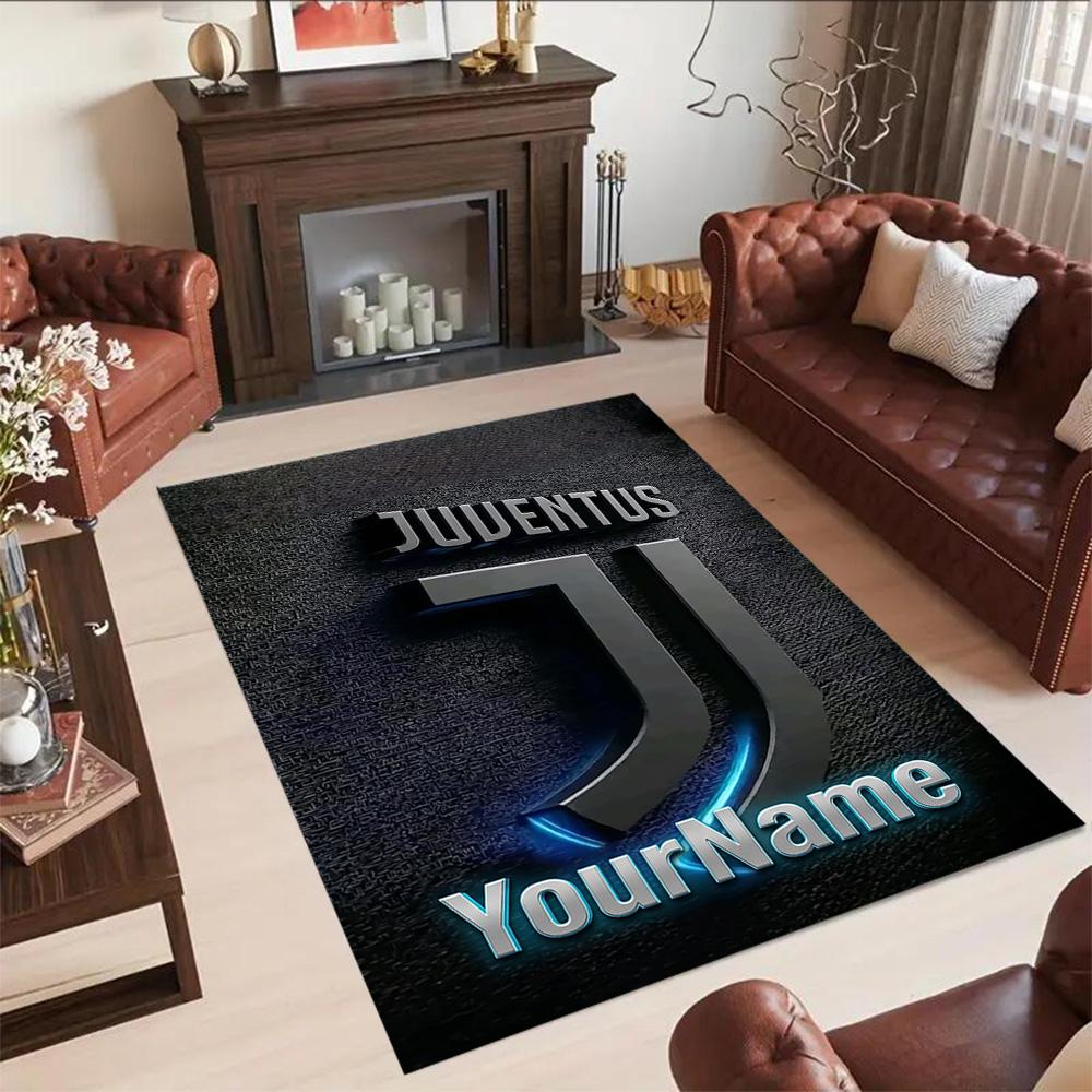 Juventus Customized Name Floor Rug Office Rug Design for Kitchen Balcony Entryway Living Rooms Anti-slip Rug Decorate Offices