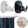 Self Adhesive Curtain Rod Holder No Drilling Rod Holder Hooks Nail Free Adjustable Curtain Rods Hooks for Bathroom Kitchen