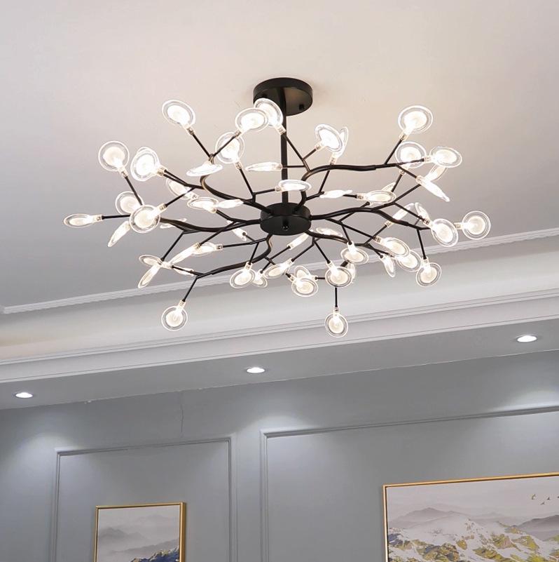 Nordic Firefly Branch Chandelier - Creative Lighting for Living Room or Bedroom