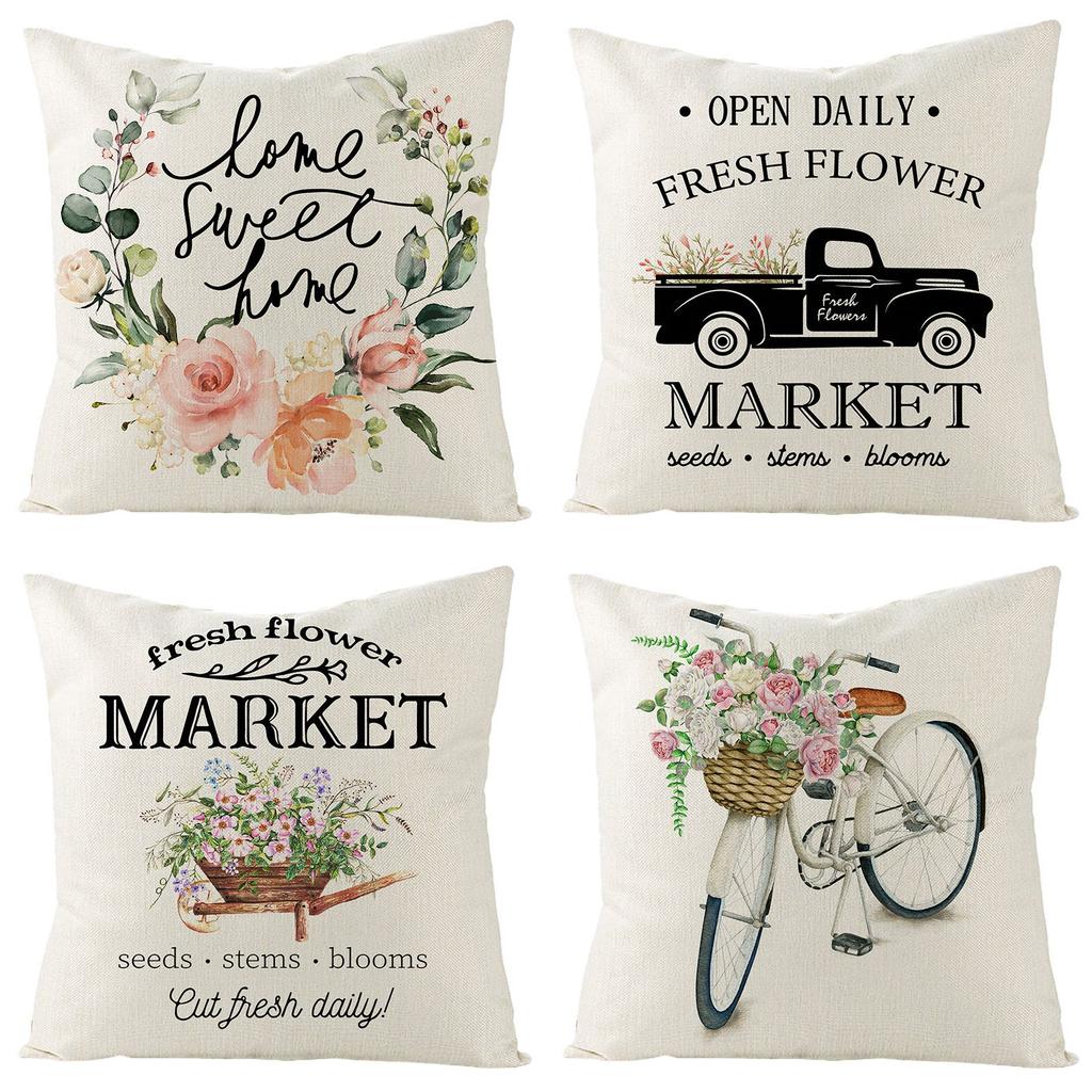 Retro Spring Series Pillowcases Home Sofa Pillowcases