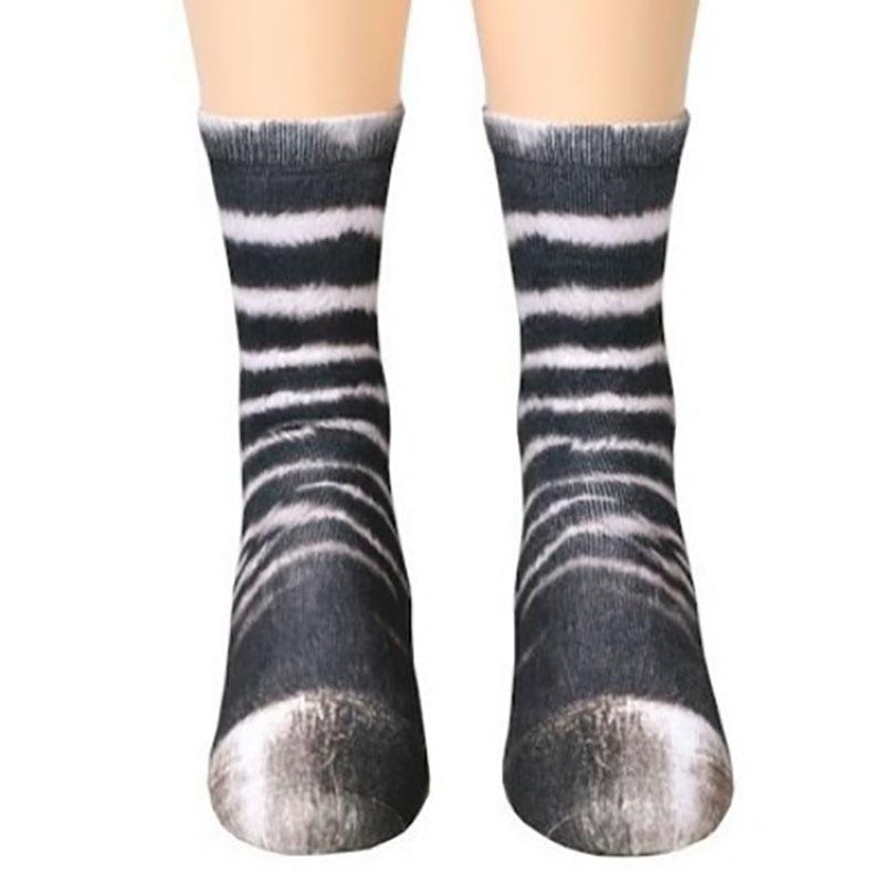3D Animal Paw Socks Novelty Cute Leg Feet Sock Knee-High Funny Pattern Unisex Adult Women Men Girls Teen Kids Adult Couple Xmas Gifts Dress Crew Socks