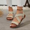 Flat Sandals 2024 Summer New Anti Slip Versatile Cross Shallow Mouth Fashion Comfortable Women's Shoes Zapatos De Mujer Luxury