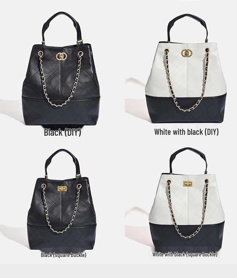 Chic Retro Suede Diamond Pattern Leather Tote Bag for Women