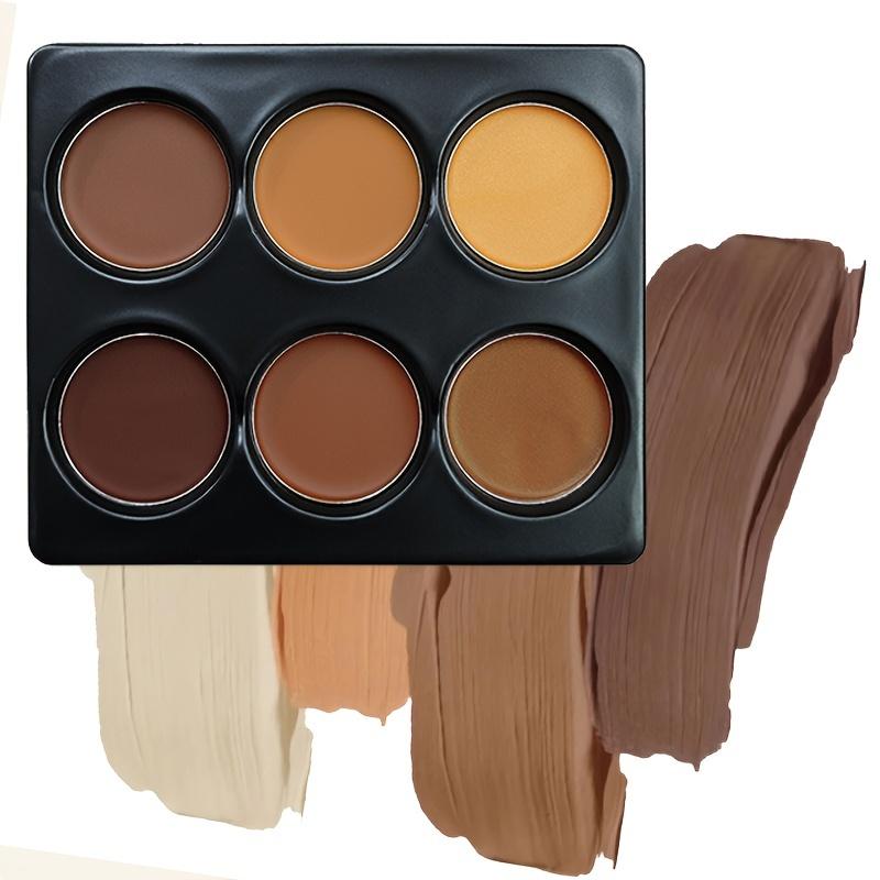 6-цветная палитра для контуринга контуров, палитра теней для носа и боковых теней, консилер, контур лица жениха, создание трехмерного макияжа лица