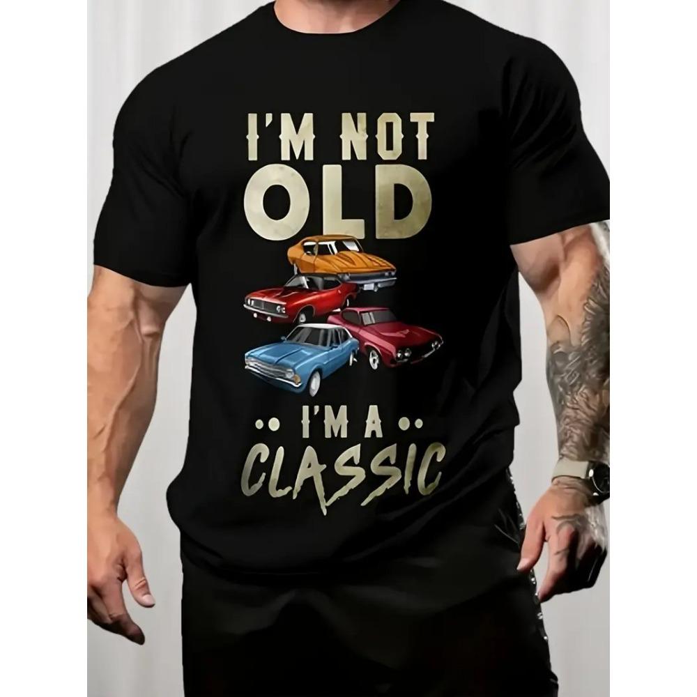 New Summer Men's Fashion T-shirt Simple Pattern Pattern Printed Men's T-shirt Top