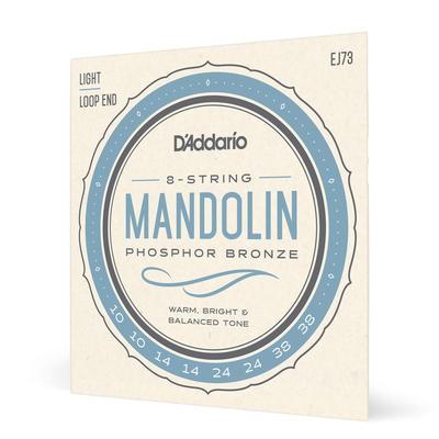 Струны для мандолины D'Addario Phosphor EJ73, Бронза, Легкие, .010-.038