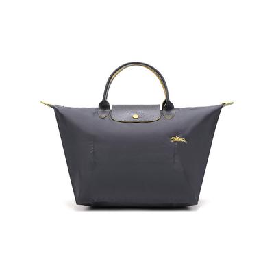 Сумка-тоут Le Pliage Club 30 с короткими ручками, складная, из нейлонового холста и кожи, женская, цвет Металлик-Серый 1623619300