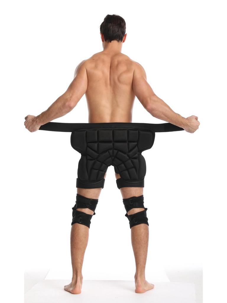 Защитное снаряжение для катания на лыжах и коньках: Утолщенные противоударные накладки на бедра, колени и локти для детей и взрослых - Водонепроницаемая зимняя верхняя одежда