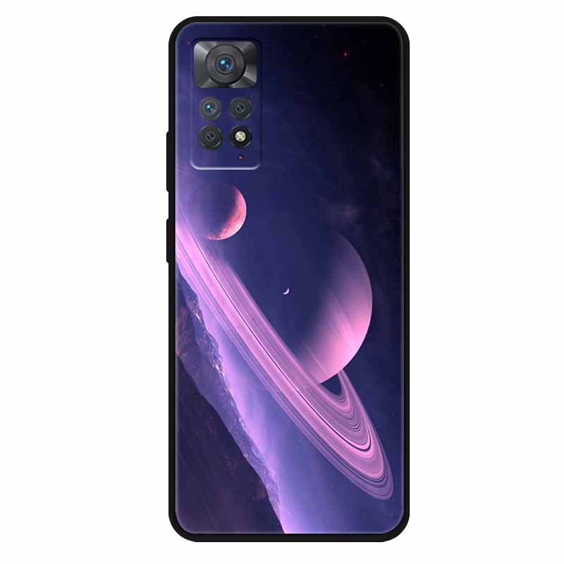 Чехол For Xiaomi Redmi Note 11 Pro 5G Чехол Крутой Космос Мягкий Силикон ТПУ Чехлы Для Xiaomi Redmi Note 11Pro 5G Волк Защитный Корпус