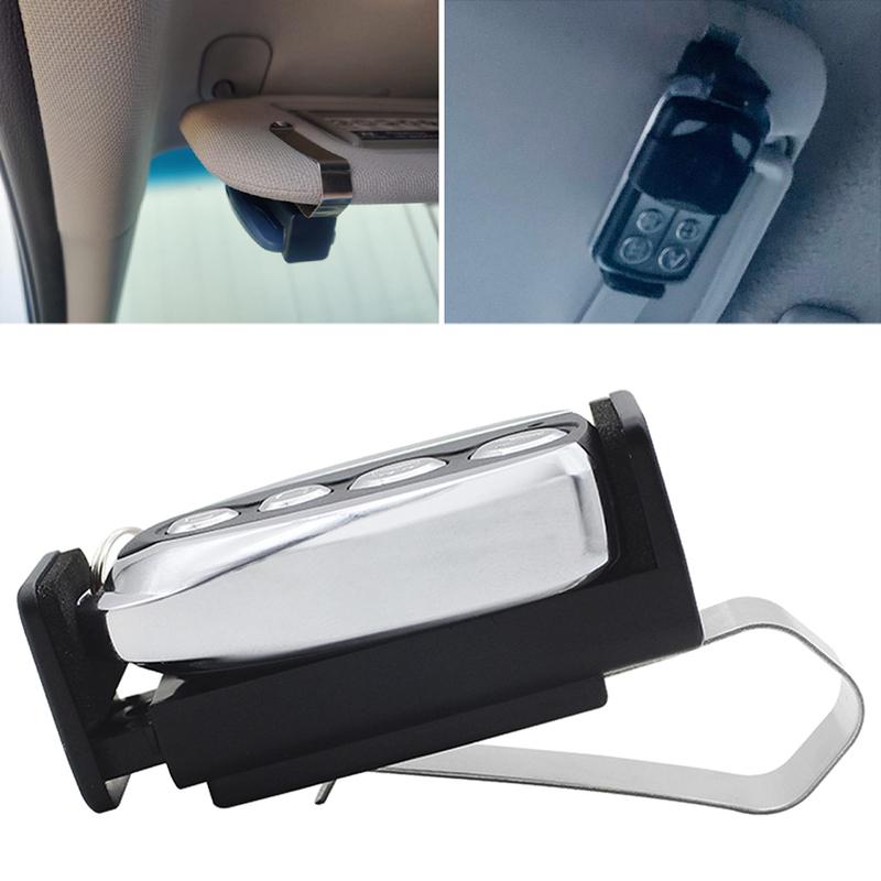 Universal Car Keychain Sun Visor Clip Holder 47-68mm Fit for Garage Door Remote Control Barrier Opener Quick Installation