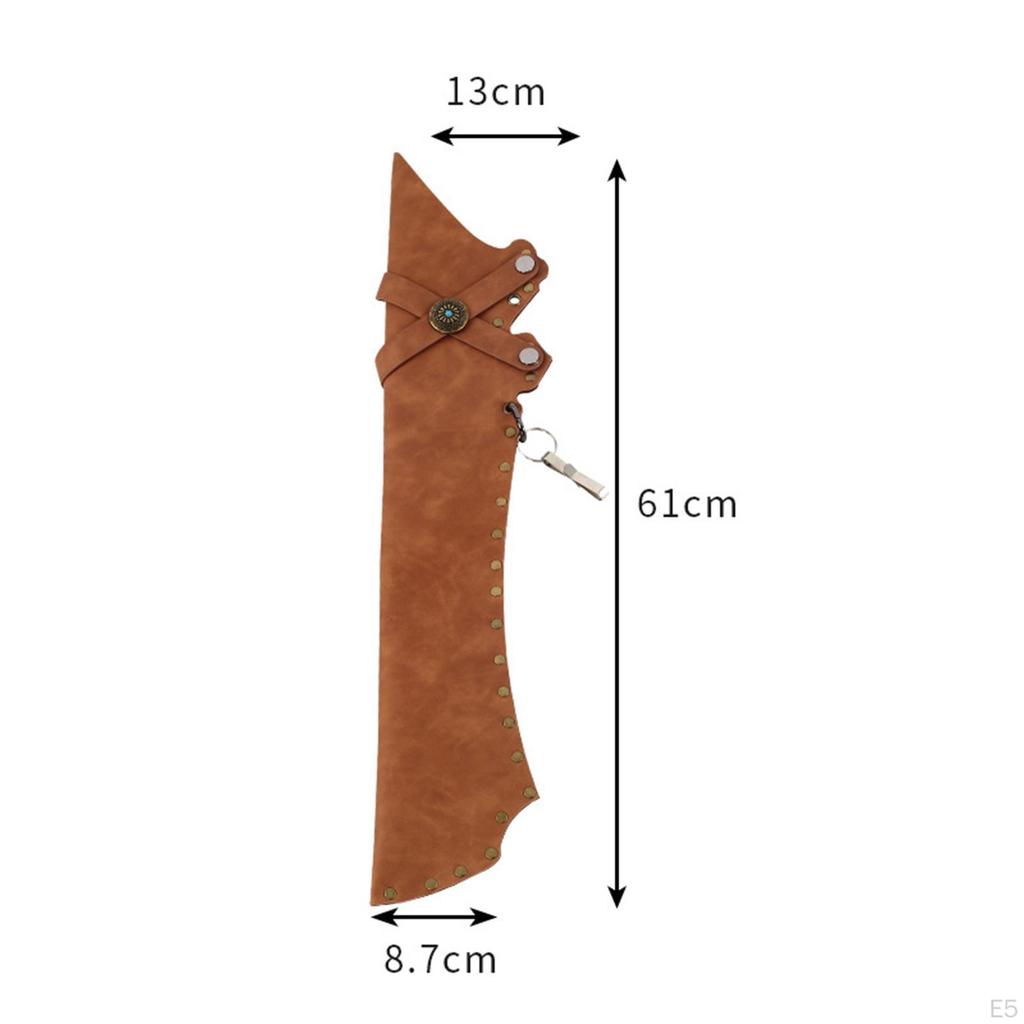 Archery Quiver Backpack Bag Storage Pouch PU Leather Arrows for Target Practice Youth