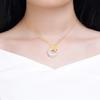 Flower Safety Buckle Necklace Women's Summer Simple Pendant Design Sense Niche Flower Branches Hetian Jade Collarbone Chain
