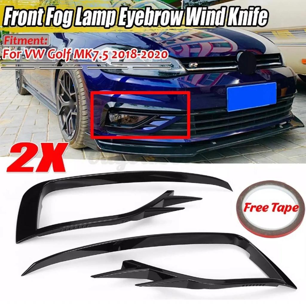 Для VW Golf 7.5 MK7.5 2017 ~ VII Facelift передний бампер Противотуманные фары Решетка Крышка Накладка Ветер Нож Бритва Стиль Канарды на заказ