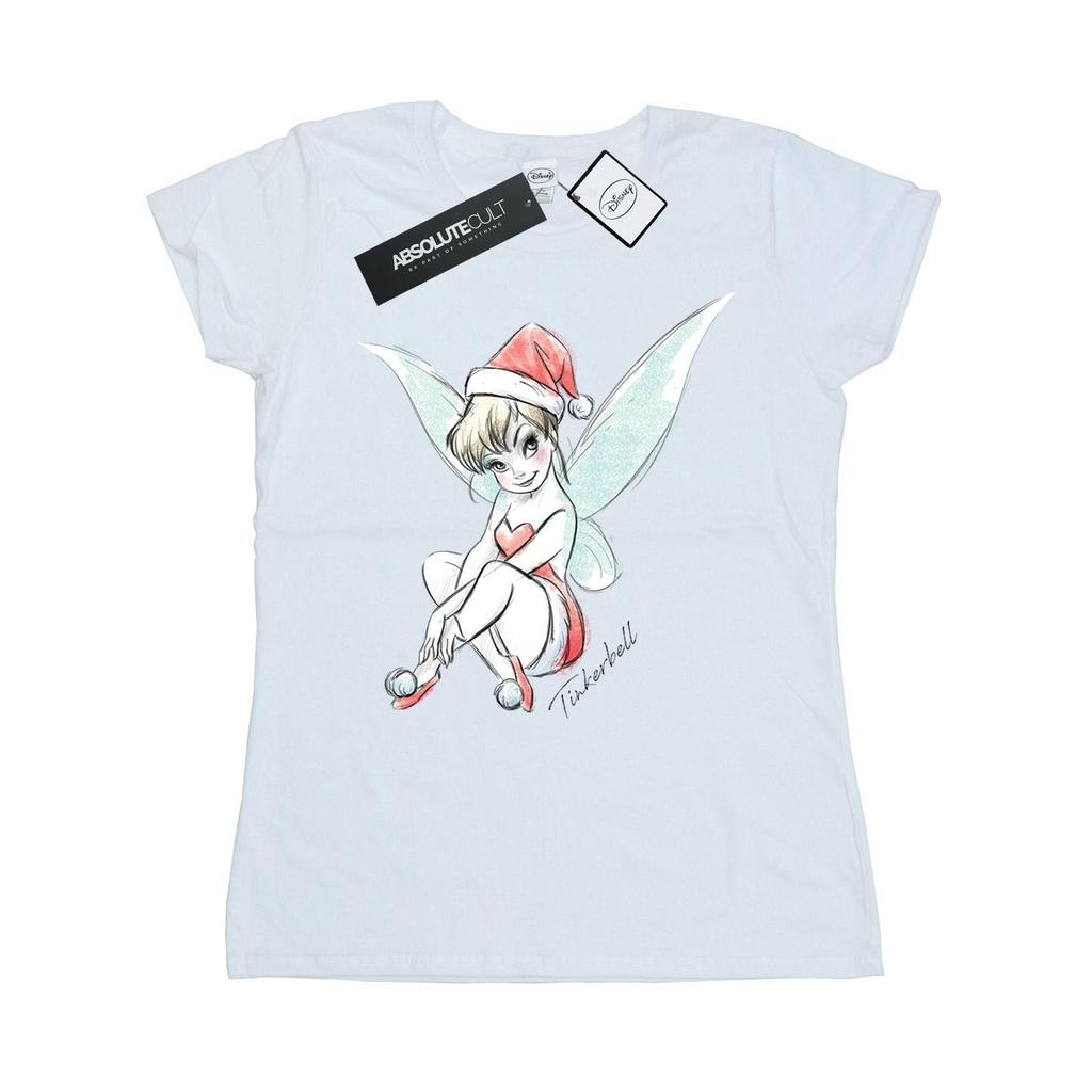 Disney Womens/Ladies Tinkerbell Christmas Fairy Cotton T-Shirt