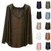 Women's Summer Hooded Long Sleeved Cardigan Oversized Top Shawl Thin Jacket