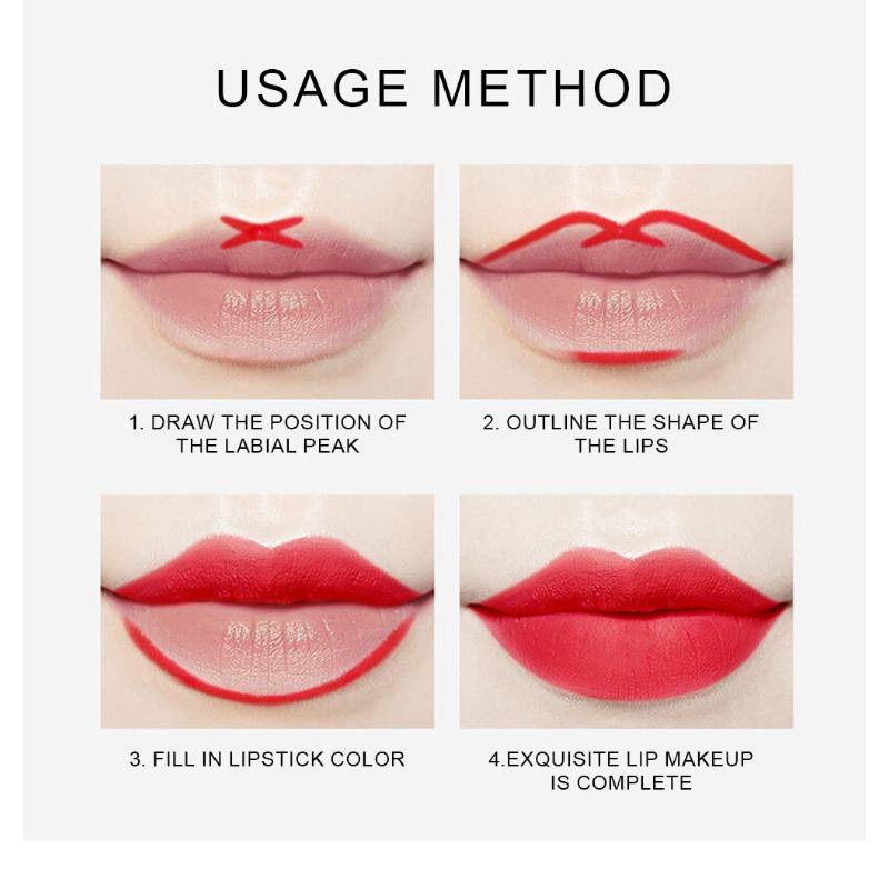 Набор матовой помады и карандаша для губ, стойкая водостойкая помада с гладкой текстурой и ярким цветом для женщин GYY