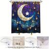 Мечтательная Звездная Ночь Луна и Звезды Витражный Стиль Водонепроницаемая Шторка для Душа для Декора Ванной Комнаты, Дизайн в Стиле Модерн