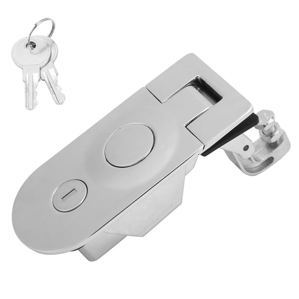 Compression Latch with 2‑Key Zinc Alloy Lock for Motorhomes Yachts Trunks Trash Cans Warehouse Doors