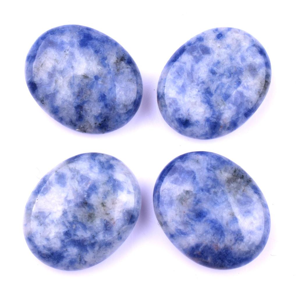 Натуральный кристаллический тальковый камень 20 мм, овальный массажный камень – набор из шести штук