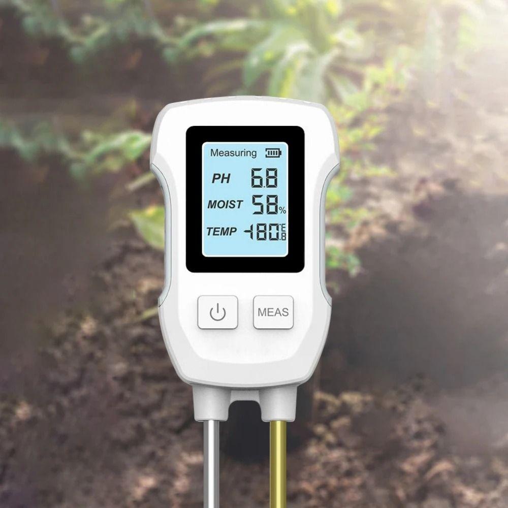LCD Screen PH/Moisture/Temperature Meter 3 in 1 Soil  Humidity Detector Soil Tester  Flower Plants