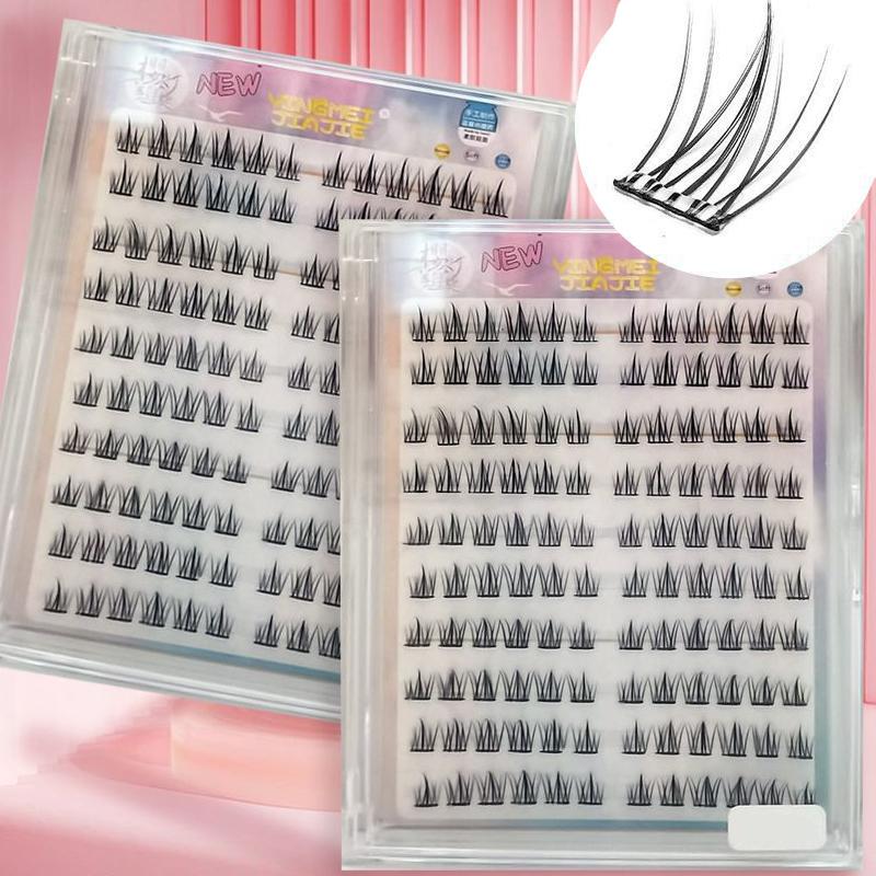 10 рядов/коробка Искусственное волокно Косплей Натуральные ресницы Красота глаз Корейский стиль Сделай сам Накладные ресницы Черный макияж