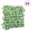 VidaXL Expandable Artificial Ivy Trellis 5 Pcs, Fence Screen, Privacy Screen, Garden Decoration 366587